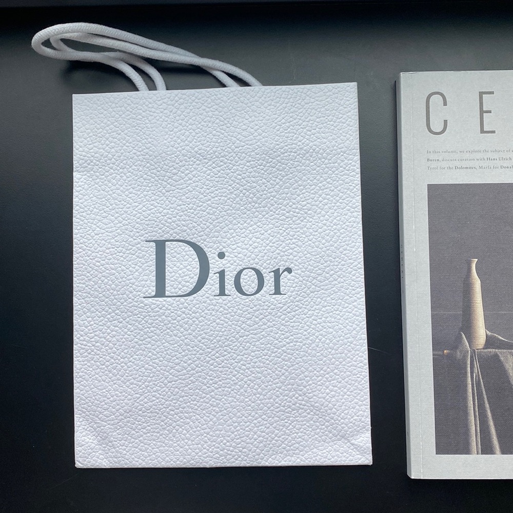 Dior Shopping Bag Silver/Grey Letters